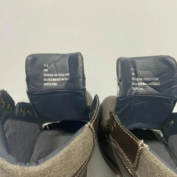 GBX MEN'S Brown Leather Lace Up Kirk ANKLE BOOTS Size 12 M Needs New Laces EUC - Picture 8 of 10